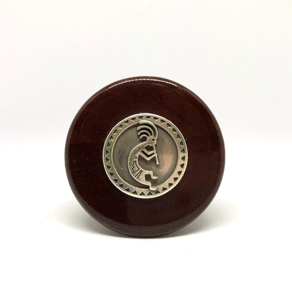 Cigar Cutters by Jim Metallic Kokopelli Wine Stopper, Rosewood Wine